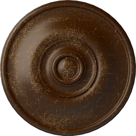 Ekena Millwork Jefferson Ceiling Medallion (Fits Canopies up to 2 7/8"), 11 3/4"OD x 3/8"P, Root Beer Crackle CM12JERBC